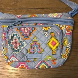 Vera Bradley Blue and Multicolor Quilted Crossbody Bag